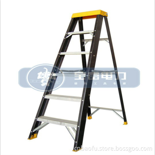 Heavy-Duty Fiberglass Single-Side Ladder with Shelf Kit